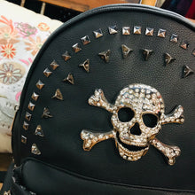 Load image into Gallery viewer, Crossbones Studded Backpack