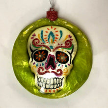 Load image into Gallery viewer, Sugar Skull Disk Ornaments