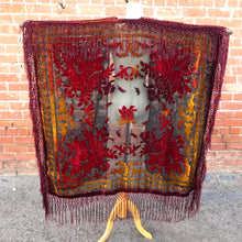 Load image into Gallery viewer, Aphrodite Burgundy Velvet Floral Burnout Kimono