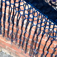 Load image into Gallery viewer, Ceto Blue Floral Burnout Velvet Poncho