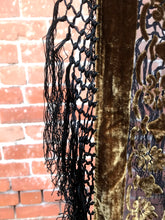 Load image into Gallery viewer, Demeter Gold Floral Burnout Velvet Poncho