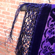 Load image into Gallery viewer, Hecate Purple Velvet Floral Burnout Kimono