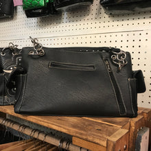 Load image into Gallery viewer, Black Skull with Wings Shoulder Purse