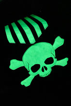 Load image into Gallery viewer, Poison Black and White Striped Glow In The Dark Purse