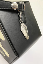 Load image into Gallery viewer, Poison Black and White Striped Glow In The Dark Purse
