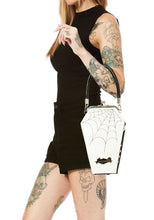 Load image into Gallery viewer, Coffin Sparkle Purse- Black and White