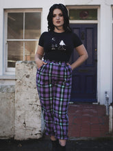 Load image into Gallery viewer, Rada Purple Hocus Pocus Check Trousers