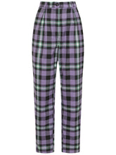 Load image into Gallery viewer, Rada Purple Hocus Pocus Check Trousers