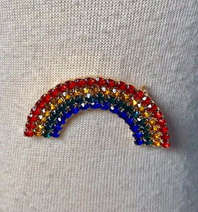 rainbow pin brooch