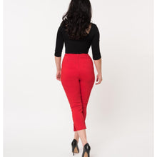 Load image into Gallery viewer, Red Capri Pants