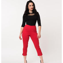 Load image into Gallery viewer, Red Capri Pants