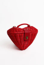 Load image into Gallery viewer, Red Heart Rattan Wicker Purse