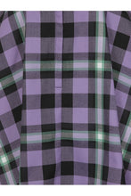 Load image into Gallery viewer, Rochelle Purple Plaid Mini Pinafore Dress