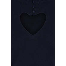 Load image into Gallery viewer, Shirley Navy Button Keyhole Cropped Jumper