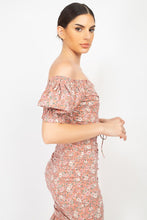 Load image into Gallery viewer, Mauve Floral Top and Skirt Set