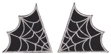 Load image into Gallery viewer, Silver Spiderweb Triangle Patches Set of 2