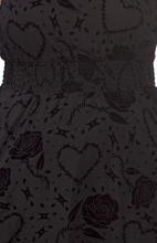 Load image into Gallery viewer, Dolly Barbed Wire and Roses Dress- Size Large LAST ONE!