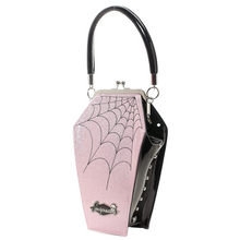 Load image into Gallery viewer, Pink Sparkle Coffin Handbag