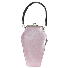 Load image into Gallery viewer, Pink Sparkle Coffin Handbag