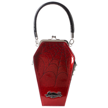 Load image into Gallery viewer, Red Sparkle Coffin Handbag