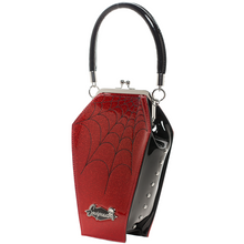 Load image into Gallery viewer, Red Sparkle Coffin Handbag
