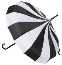 Load image into Gallery viewer, Black and White Pagoda Umbrella