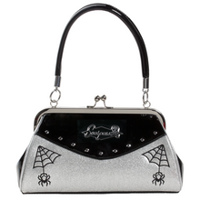Load image into Gallery viewer, Silver Webbed Widow Handbag