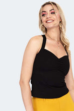 Load image into Gallery viewer, Black Sweetheart Halter Top