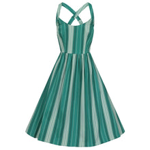 Load image into Gallery viewer, Titta Mint Stripe Swing Dress