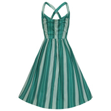 Load image into Gallery viewer, Titta Mint Stripe Swing Dress
