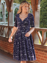 Load image into Gallery viewer, Trixie Celestial Velvet Swing Dress