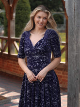Load image into Gallery viewer, Trixie Celestial Velvet Swing Dress