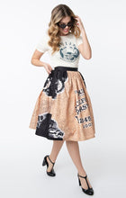 Load image into Gallery viewer, Ouija Board Print Gellar Swing Skirt