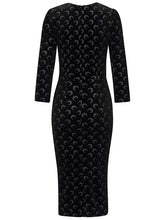Load image into Gallery viewer, Vanessa Glitter Moon Velvet Pencil Dress