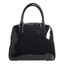 Load image into Gallery viewer, Webbed Sparkle Bowler Purse- Black and White