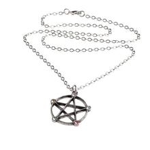 Load image into Gallery viewer, Wiccan Elemental Pentacle Necklace