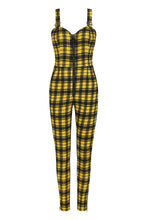 Load image into Gallery viewer, Yellow Plaid Jumpsuit