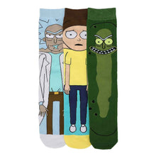 Load image into Gallery viewer, Rick &amp; Morty Set of 3 Character Socks
