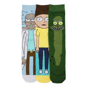 Rick & Morty Set of 3 Character Socks