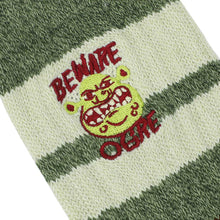 Load image into Gallery viewer, &quot;Beware Ogre&quot; Shrek Socks
