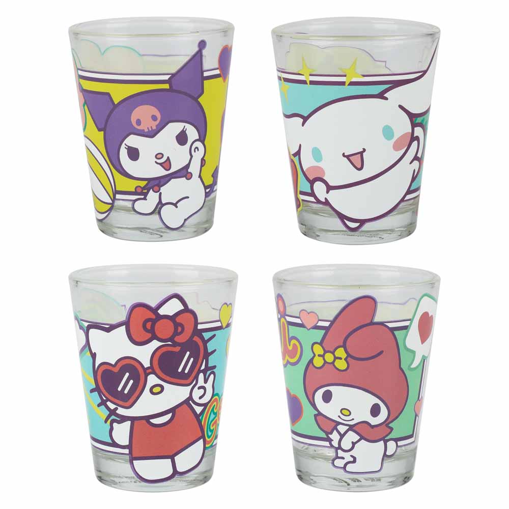Hello Kitty and Friends Mini Glasses Set of 4