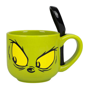The Grinch "Holiday Intolerant" Ceramic Soup Mug with Spoon
