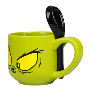 The Grinch "Holiday Intolerant" Ceramic Soup Mug with Spoon