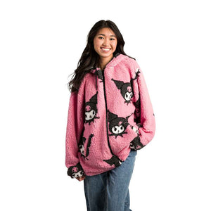 Kuromi Sherpa Fleece Hoodie