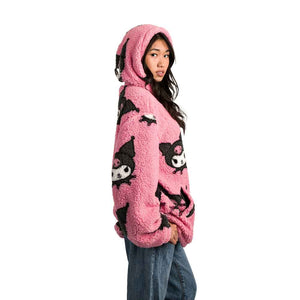 Kuromi Sherpa Fleece Hoodie