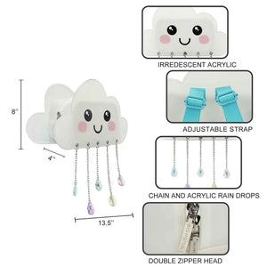 Smiley Cloud Semi-Translucent Mini Backpack