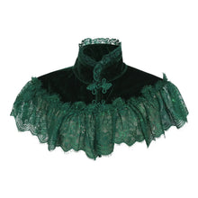 Load image into Gallery viewer, Emerald Velvet and Lace Capelet
