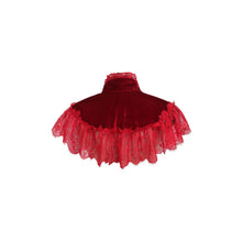 Load image into Gallery viewer, Ruby Velvet and Lace Capelet
