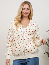 Load image into Gallery viewer, Strawberry Zip-Up Hoodie Jacket
