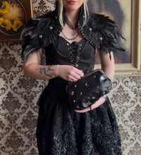 Load image into Gallery viewer, Ravenette Capelet with Buttons and Chains
